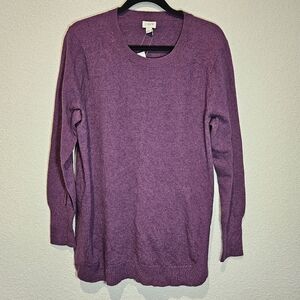 NWT J. Crew Factory Wool Blend Crew Neck Sweater Size L